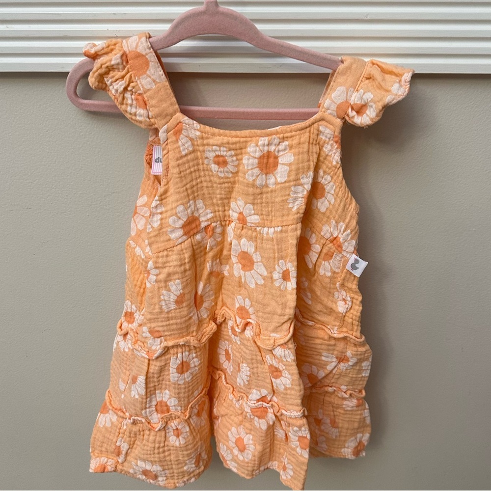Duck Duck Goose Floral Sun Dress with Matching Bow